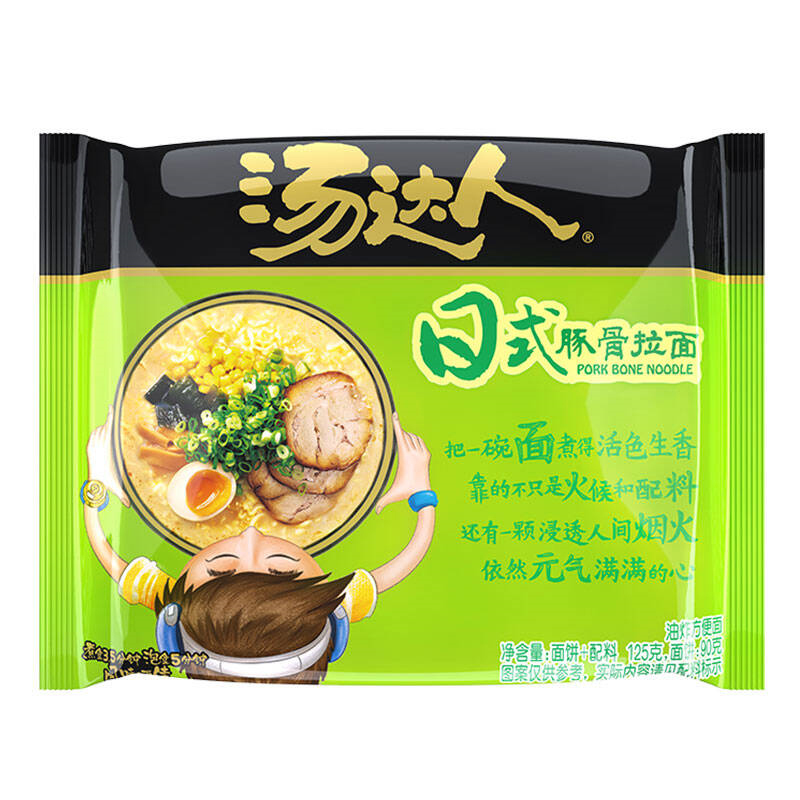 统一 方便面 汤达人 日式豚骨味方便面 五连包 125g*5袋/包*1包组方便面高清大图