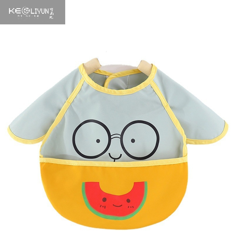可莉允婴儿童围兜罩衣宝宝小孩幼儿喂吃饭围兜裙嘴衣防水反穿防脏