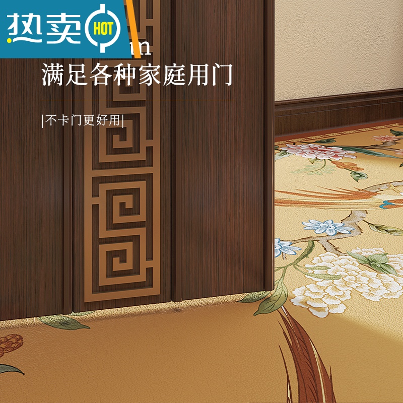 敬平中式花鸟皮革地垫防水防油免洗入户门地垫防滑垫家用进门垫高清大图