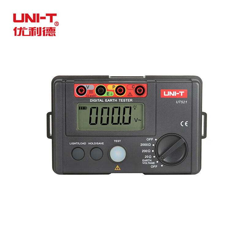 优利德(UNI-T) UT521接地电阻测试仪 数字式接地电阻表摇表 电阻2000Ω 接地电压200V高清大图
