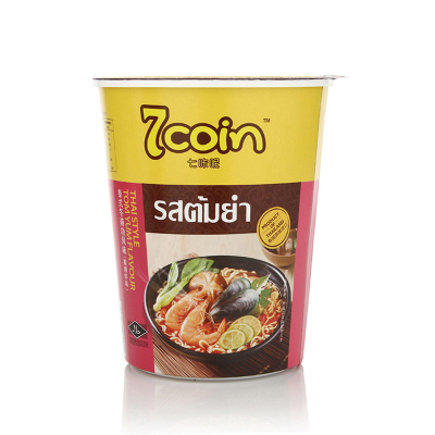 七咔呢(7coin)方便面冬荫功味杯面70g/杯 泰国原装进口