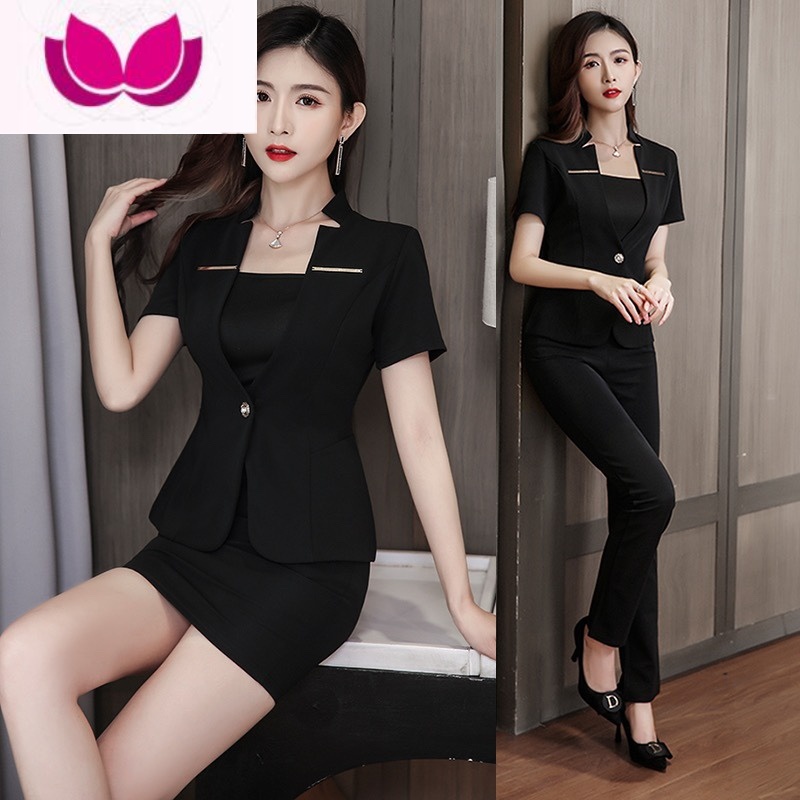 七斓新款足疗技师工作服女足浴沐足按摩会所工衣气质高端长裤职业套装高清大图