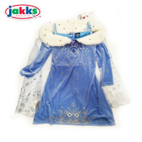 jakks 迪斯尼女孩玩具 动漫周边角色人物扮演 新版冰雪奇缘艾莎公主裙130