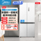 美的(Midea)嵌入式冰箱预留837mm宽度515L十字对开冰箱一级能效净味杀菌MR-541WUSJDPZE 云隐白