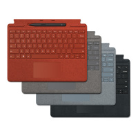 微软 Surface Pro典雅黑特制版专业键盘盖+超薄触控笔2适用Pro9/Pro8 Alcantara材质 磁吸接口