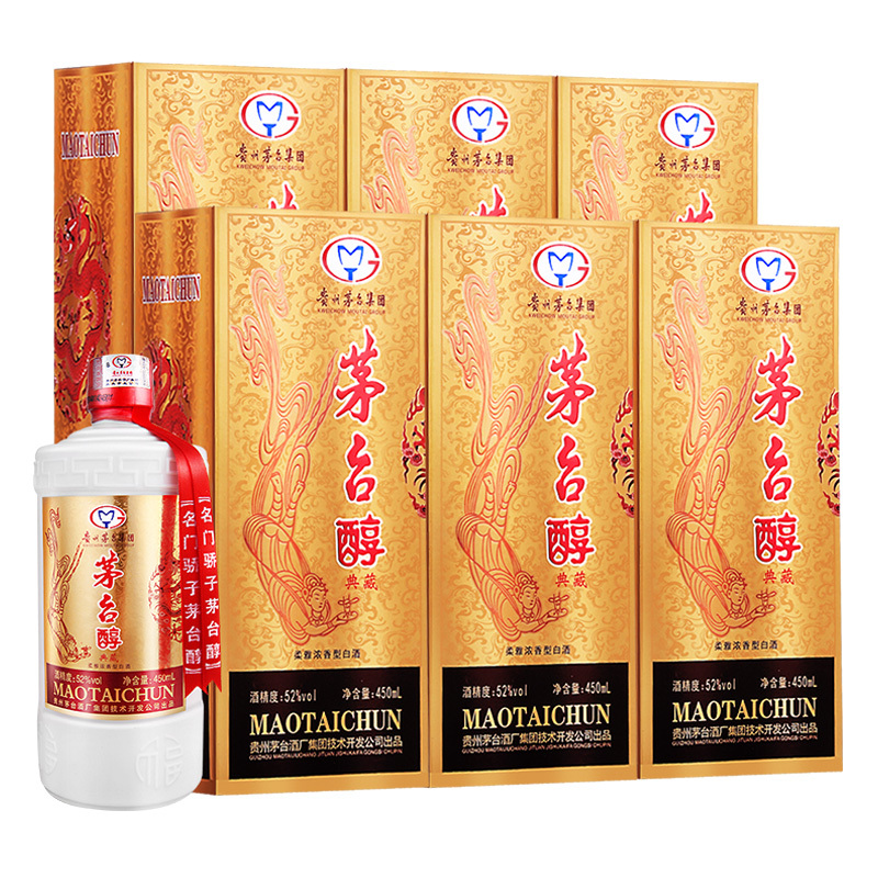 茅台醇 (典藏) 52度450ml*6/箱 柔雅浓香型国产白酒