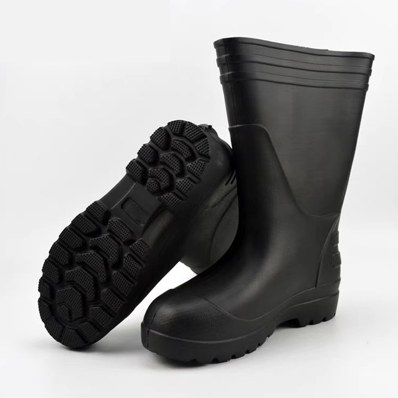 邦能之星EVA雨鞋高筒黑色防水耐油耐酸碱工厂食品靴厨房防护雨靴N55815高清大图