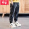 可莉允男童牛仔裤2022秋冬裤子加绒加厚儿童一体绒长裤中大童保暖裤宽松