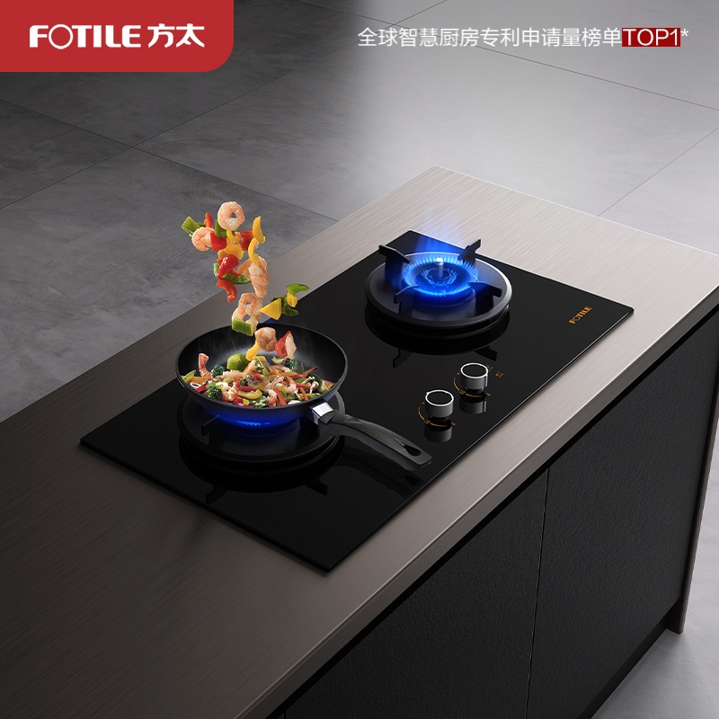 方太（FOTILE）燃气灶家用台嵌两用灶具 防干烧 换装不改孔 可指定烟灶联动 5.2kW*大火力 THK21B-国补