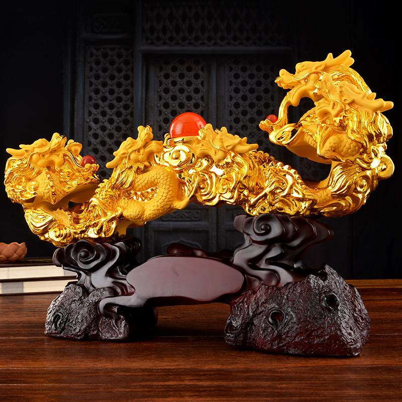 九龙戏珠风水龙摆件家居装饰品客厅工艺品摆件_龙摆件