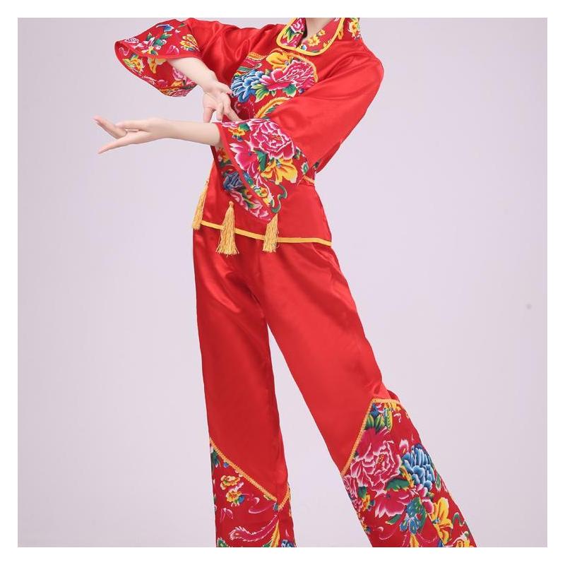 新款秧歌服女装2020民族舞蹈演出服装腰鼓舞扇子舞表演服装