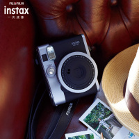 富士(FUJIFILM)INSTAX立拍立得 一次成像 富士小尺寸快显胶片相机 mini90黑色 套餐二(含20张相纸)