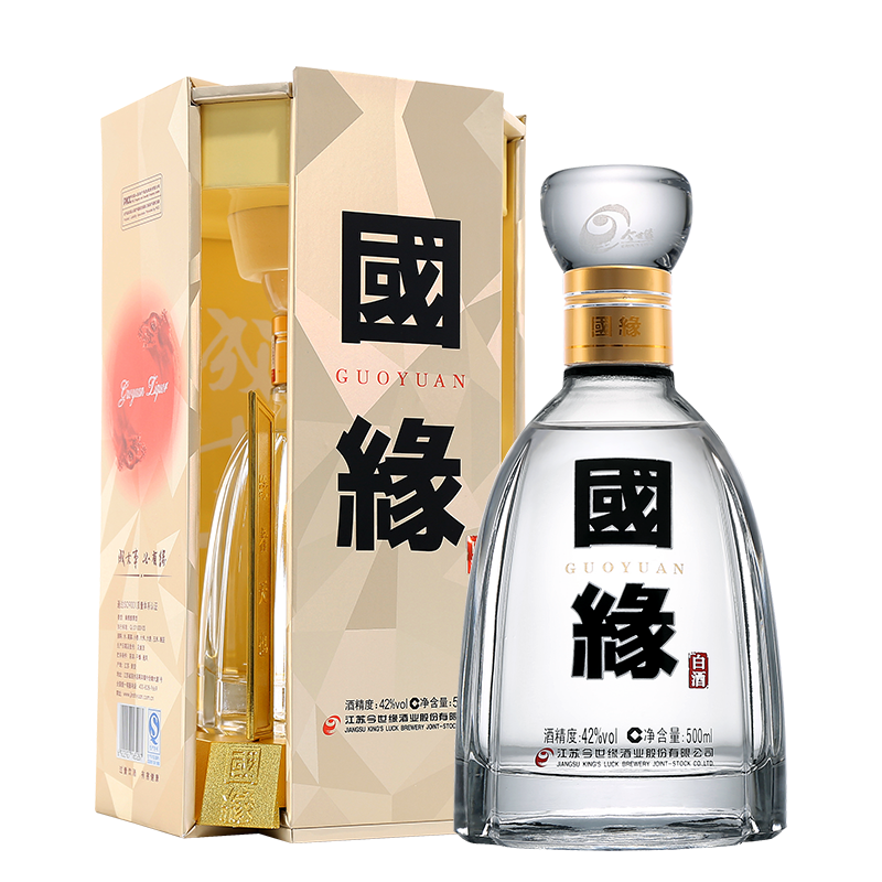 今世缘 国缘四开 幽雅醇厚型白酒 42度500ml*4瓶 整箱装