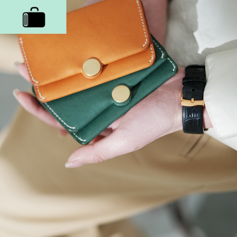 个性真牛皮小卡包女式精致高档超薄小巧可爱名片卡包零钱包一体NEW LAKE