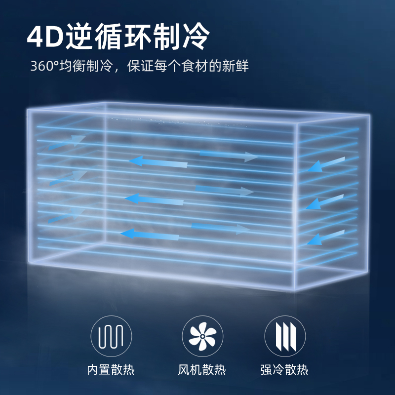松氏BC/BD-698 550L卧式冷柜商用-30℃大冷冻柜保鲜冷冻柜两用冷柜