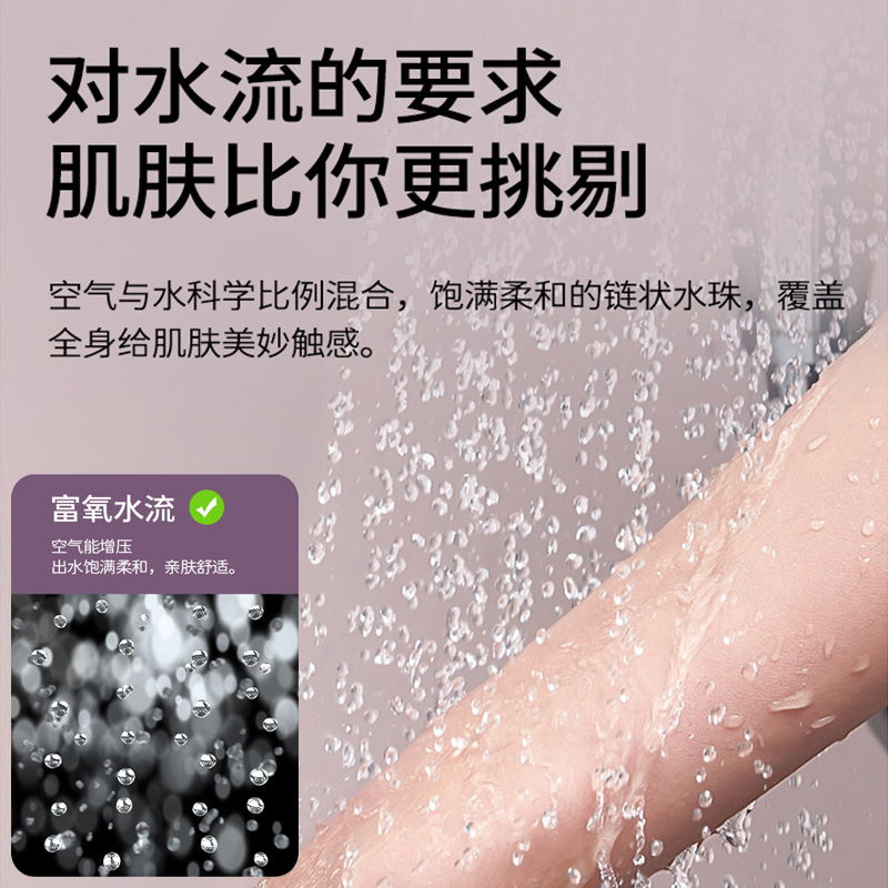 SHENG CHUANG 九牧增压手持高压淋浴头洗澡淋雨家用加压沐浴花洒 银色高清大图