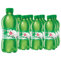 百事可乐 七喜 柠檬味碳酸汽水饮料300ml*12瓶/箱