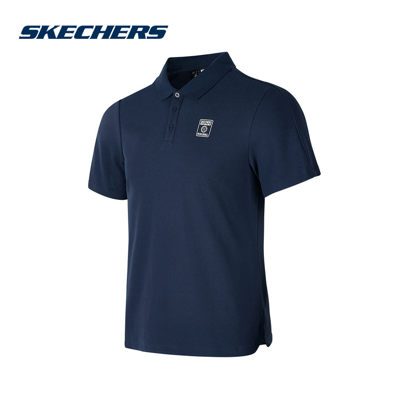 斯凯奇(Skechers)2024男舒适户外休闲百搭运动POLO衫P324M018/02MZ
