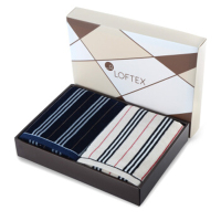 亚光(LOFTEX)纯棉毛巾 毛巾礼盒套装 纯棉加厚割绒面巾 全棉吸水 时光漫步 2条毛巾34*76礼盒装 120g/条