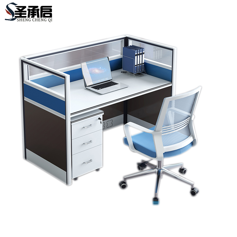 圣承启 屏风办公桌 1椅张高清大图