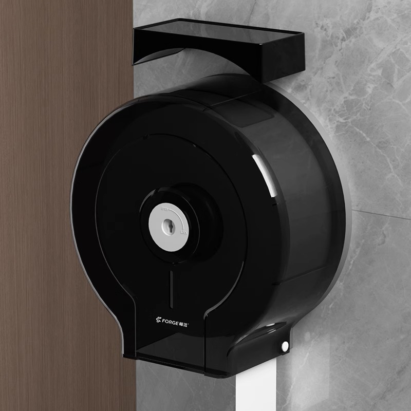 卫生间大卷纸盒公共厕所纸巾厕纸盒壁挂式 FQ605-A打孔/免打孔双用