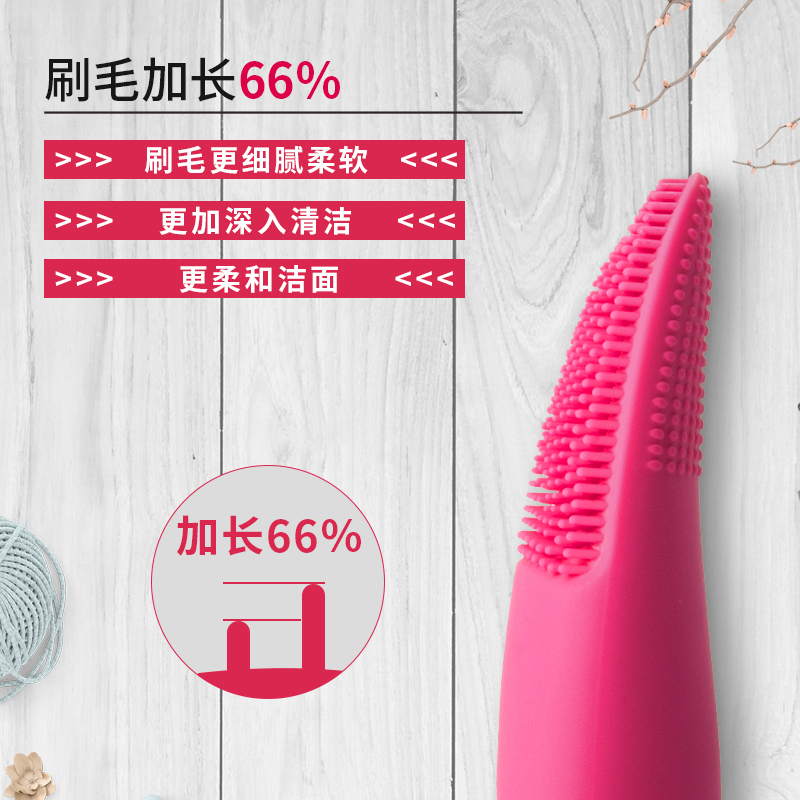 西屋(Westinghouse)电子美容仪 J2(粉色)洁面仪洗脸仪柔软硅胶声波震动深层清洁祛黑头粉刺亮肤嫩白缩小毛孔