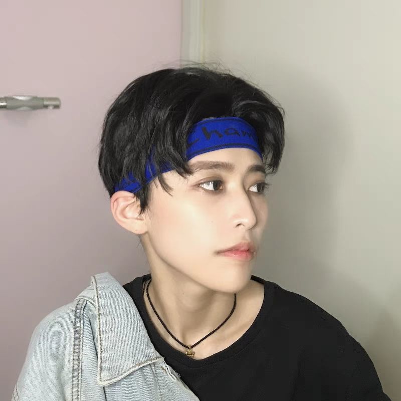 假发男短发中分短直发帅气逼真男生自然蓬松日韩版复古学生全头套浅