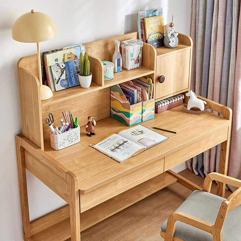 林氏家居实木脚写字桌子家用可升降学生小孩儿童写作业学习桌kn1v