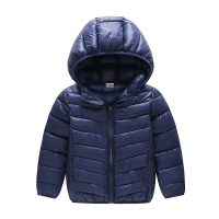 2018冬130-170码休闲棉服男女童大童轻薄款棉袄外套10-12-13岁 170cm 藏青色（偏小一号）