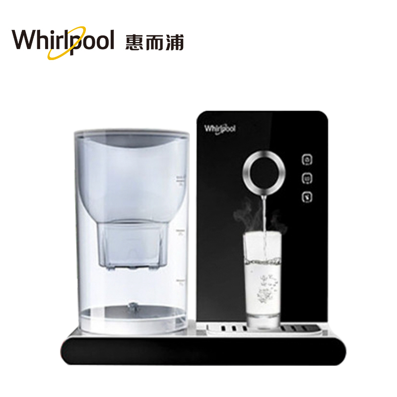 惠而浦(Whirlpool)饮水机WK-AP02Q-3黑 台式速热家用办公室智能饮水机直饮机 智能温控 四重过滤 净化饮