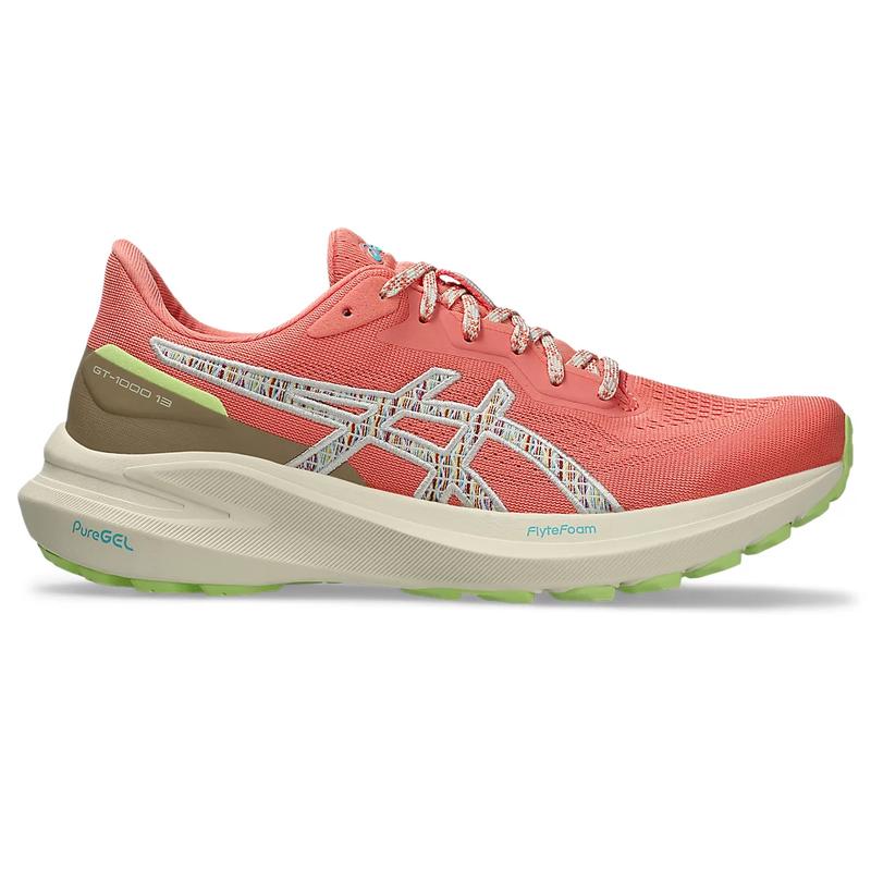 亚瑟士(ASICS)跑步鞋女缓震稳定支撑户外训练鞋混脚底抓地耐磨防