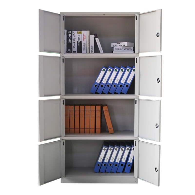 沃灏 钢制储物柜文件柜办公钢制铁皮柜资料柜档案柜 通四节文件柜WH-WJG09204高清大图