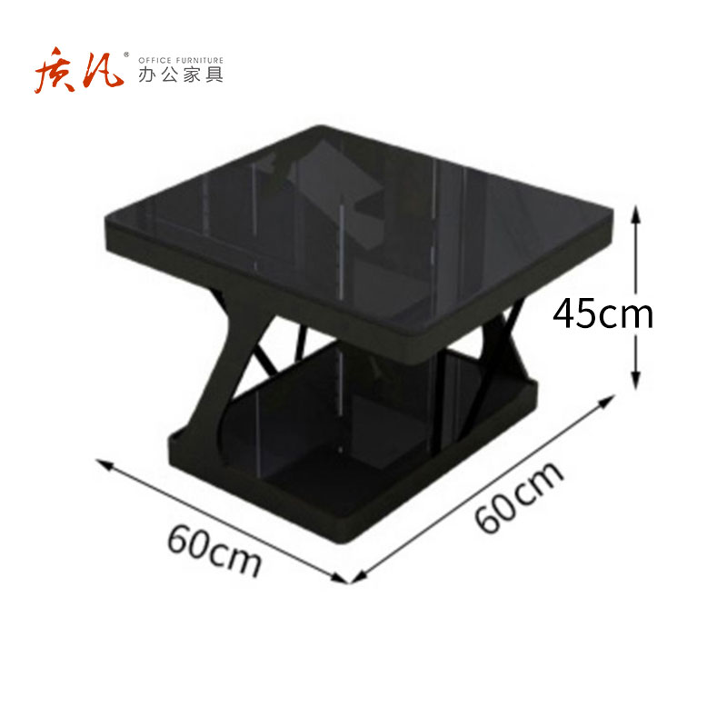 质凡简约办公室接待会客商务 方茶几60*60*45cm高清大图