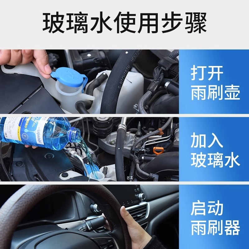 [补贴10%]玻璃水汽车防冻雨刮水车用雨刷精强力去污去油膜四季通用零下40度高清大图