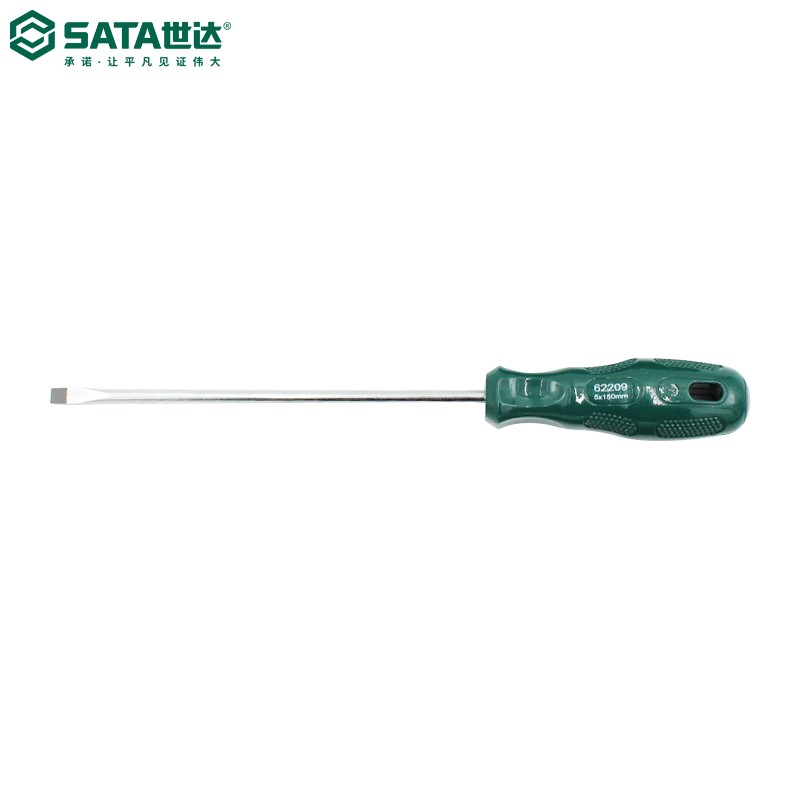 世达(SATA)A系列一字强磁铬钒钢螺丝刀起子改锥维修拆机工具62216(8x150mm)企业定制高清大图