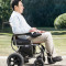 鱼跃(YUWELL)电动轮椅车D130H 折叠老人轻便 代步车老年残疾人四轮自动智能(左手款)