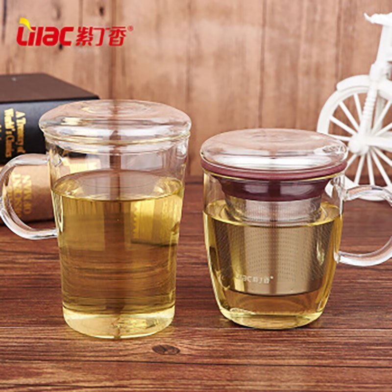 紫丁香食品级无铅高硼硅耐热玻璃泡茶杯 S169(500ml) WT