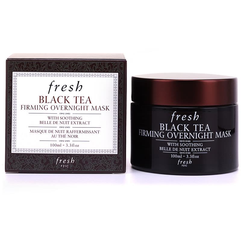 馥蕾诗(FRESH)红茶塑颜紧致睡眠面膜100ml 补水保湿免洗夜间修护紧致平滑黑罐图片