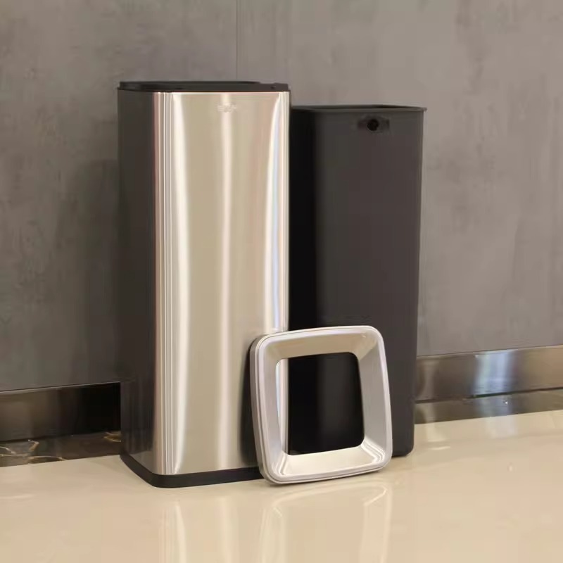 办公环境/卫生间大垃圾桶 黑色30L高清大图