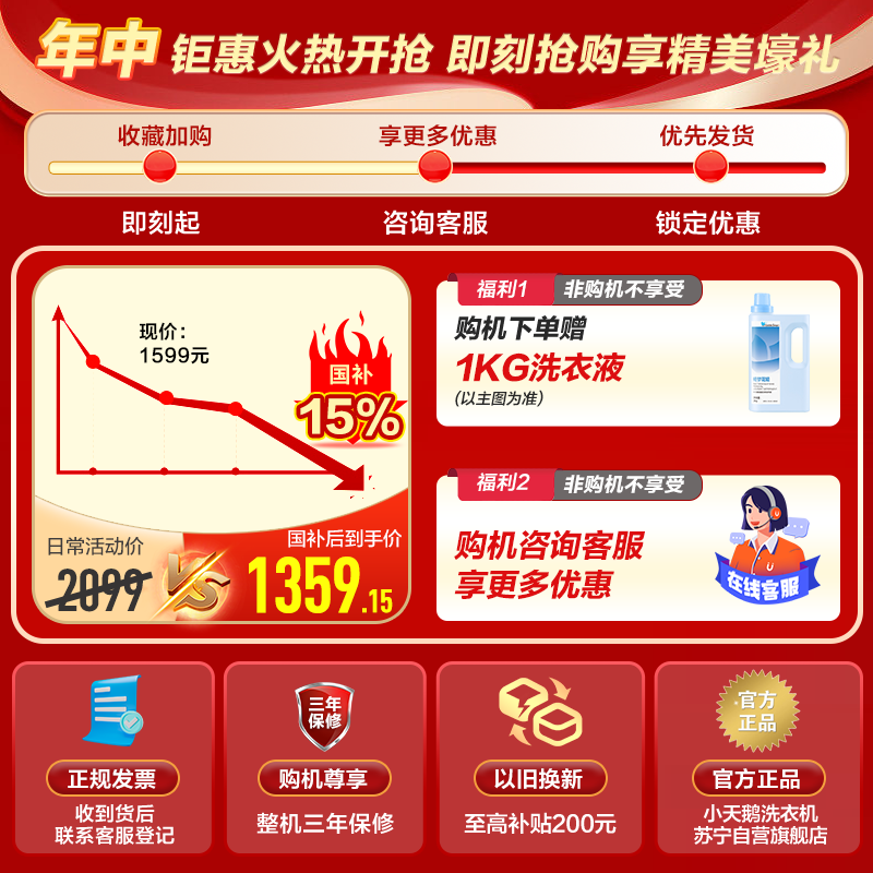 小天鹅(LittleSwan)波轮洗衣机全自动12公斤大容量水魔方防缠绕银离子除菌深层除螨无孔内筒抗菌TB120M08T高清大图