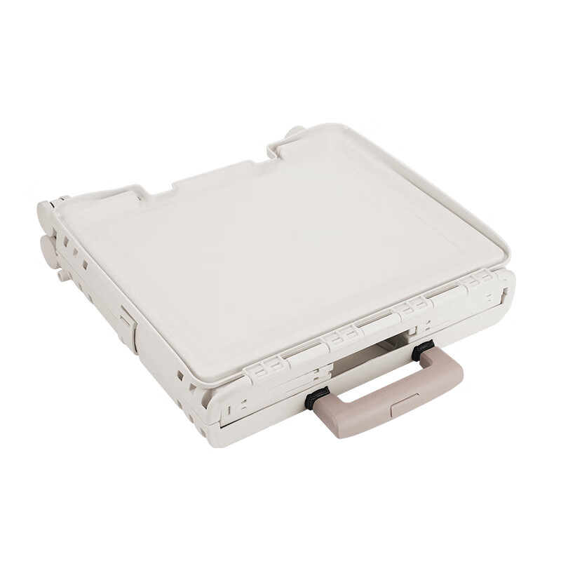 乐扣乐扣(locknlock)一箱多用加厚承重滑轮拉杆多功能快速折叠高颜值储物箱45L LTZ523FU白色高清大图