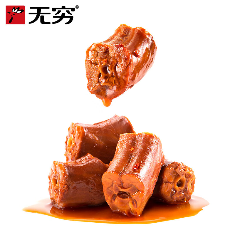 无穷嗦汁鸭脖麻辣鸭脖零食即食卤味肉食香辣小零食 63g*2袋高清大图