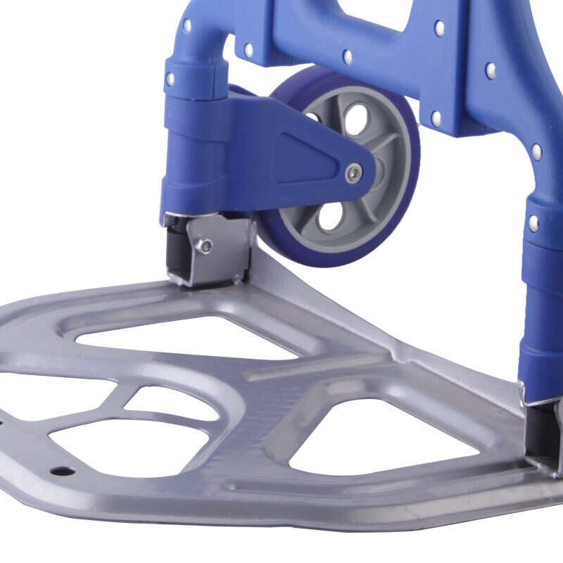 新越昌晖拉杆车手拉车折叠购物车手推车轻音拉货车小推车买菜车行李车家用拖车小拉车 2轮升级款蓝 承重约140斤F51002高清大图