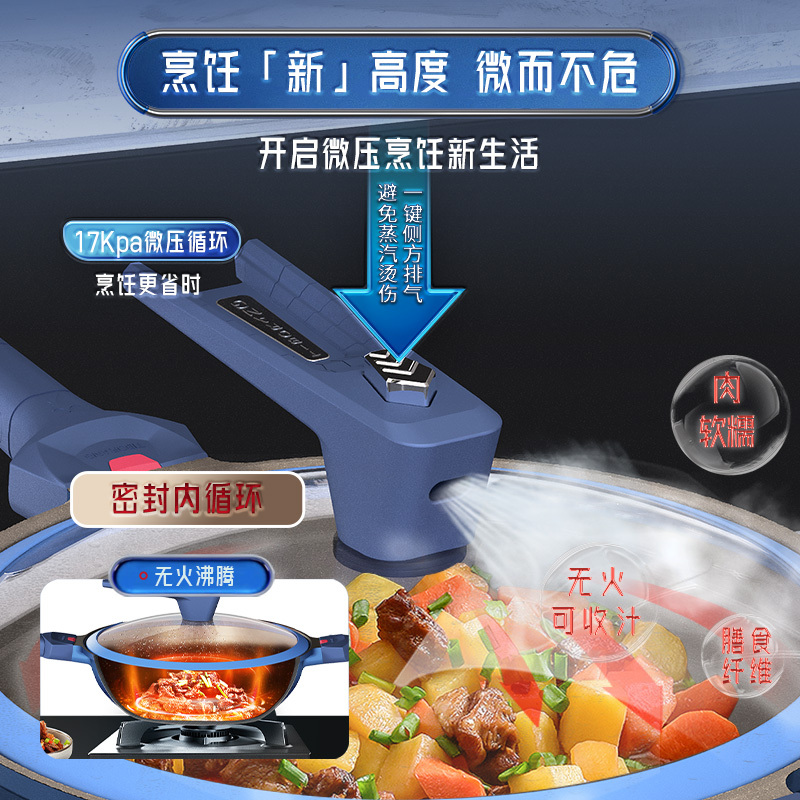 帝伯朗 TIBORANG 城际系列八合一浮雕多用锅 杏仁粉