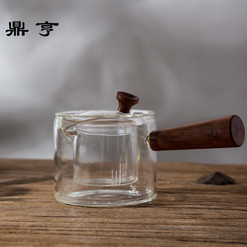 鼎亨手工耐热玻璃茶壶侧把煮茶壶泡茶壶泡茶具 三界观山电陶炉茶