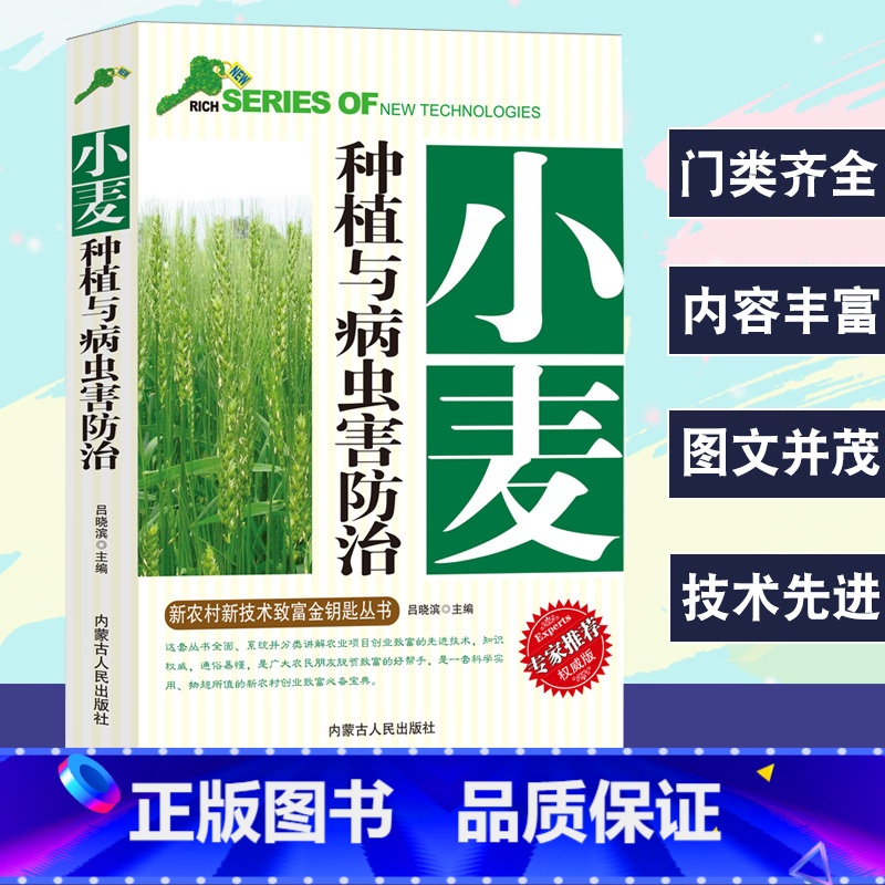 【正版】小麦种植与病虫害防治新农村新技术致富金钥匙丛书专家权威版病虫害图谱种植管理品种选择播种肥料与农药管理规范安全储藏
