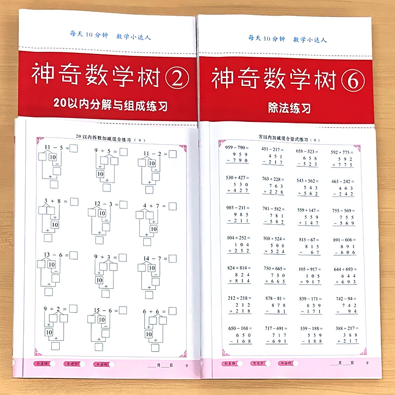 100以内加减混合运算 全横式 小学通用 [正版]小学生数学练习册20/100以内的加减法加减乘除法混合四则运算全横式全