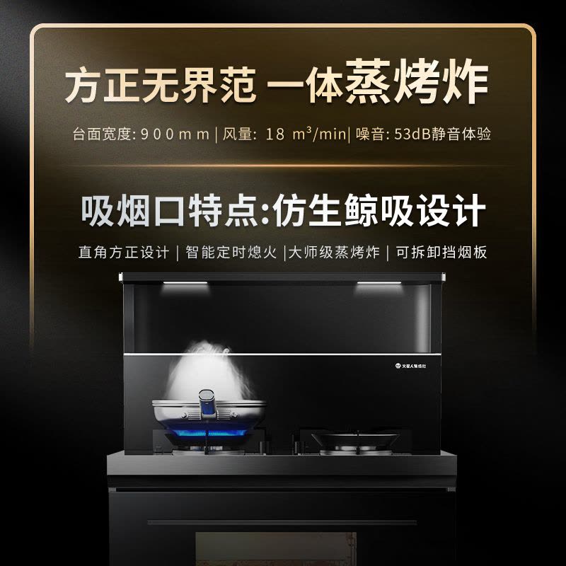 [热卖新品]火星人集成灶ET25BC液化气 左排烟 蒸烤炸一体集成灶图片