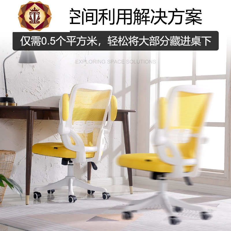 三维工匠电脑椅家用学生学习写字转椅书房书桌升降椅靠背久坐舒适办公椅子