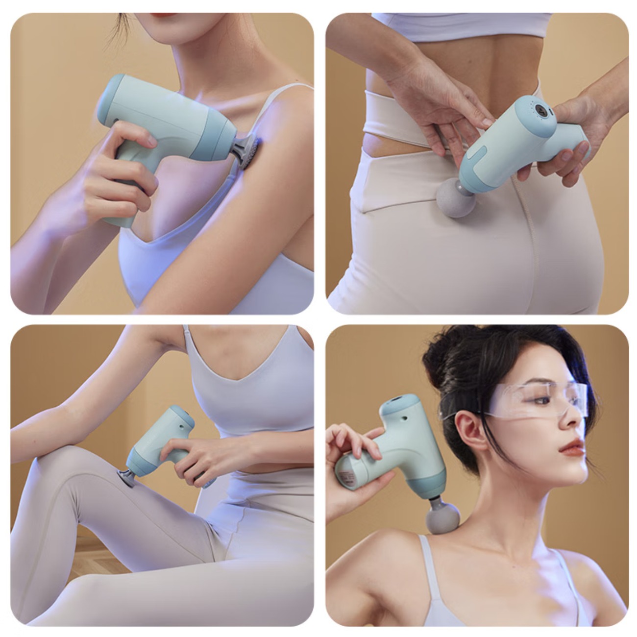 践程专业筋膜枪mini筋膜枪肌肉深层按摩枪电动颈膜枪小腿按摩仪母亲节送女朋友节日礼物TY-703A 清水蓝高清大图